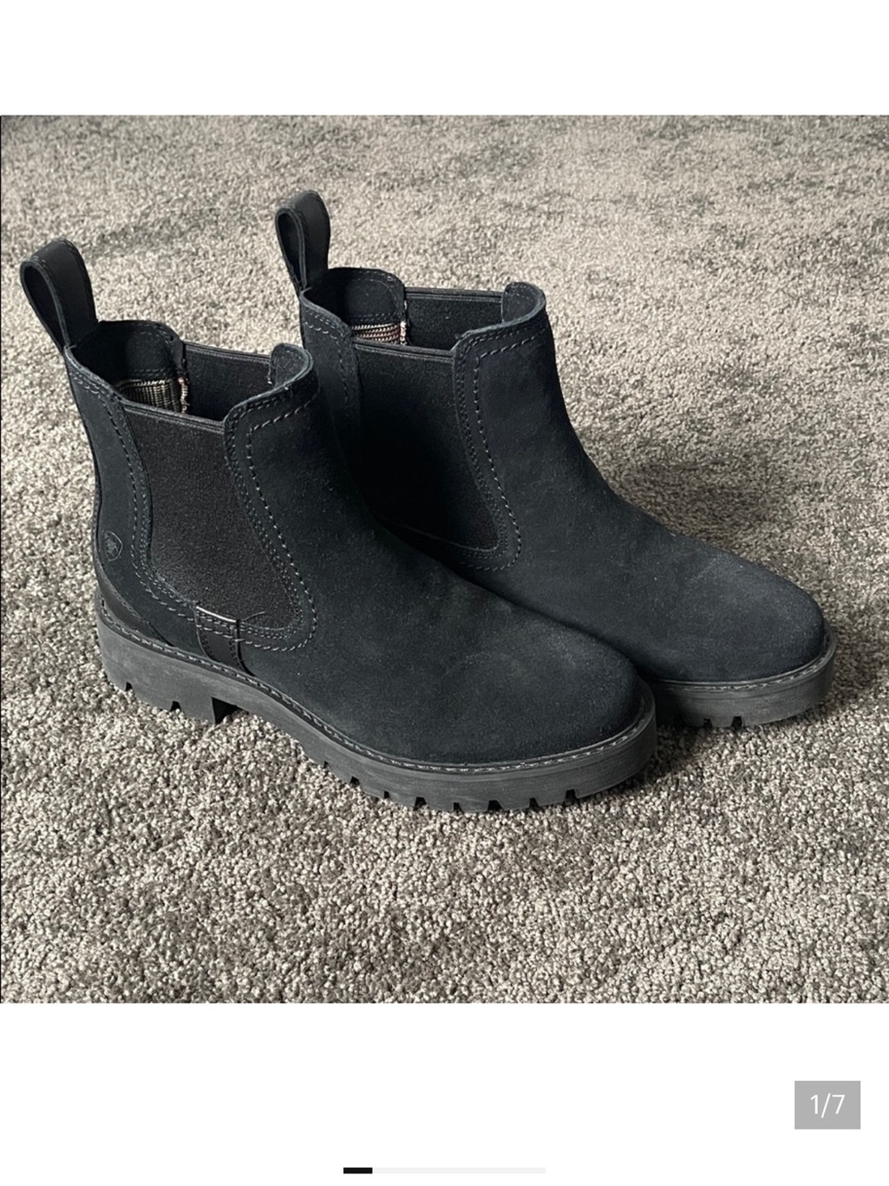 Ariat Waterproof Black Suede Chelsea Boots